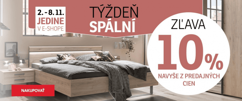 Zľava ďalších 10% na spálne Asko Nábytok